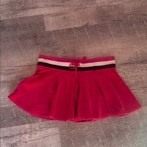 Vintage Juicy Couture Pink Skirt with Striped Waistband